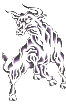 Bull, a tattoo design by benjjamink