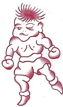 Little boxer, a tattoo design by benjjamink