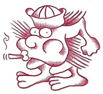 Smoking sailor, a tattoo design by benjjamink