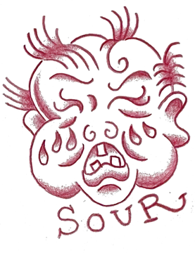 Sour, a tattoo design by benjjamink